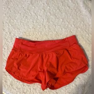 Lululemon Speed Up Liner Low Rise 2.5” Red